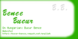 bence bucur business card